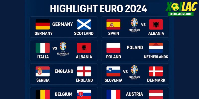 XOILAC cập nhật highlight Euro cực nhanh với nhiều lựa chọn định dạng. XOILAC cập nhật highlight Euro cực nhanh với nhiều lựa chọn định dạng.