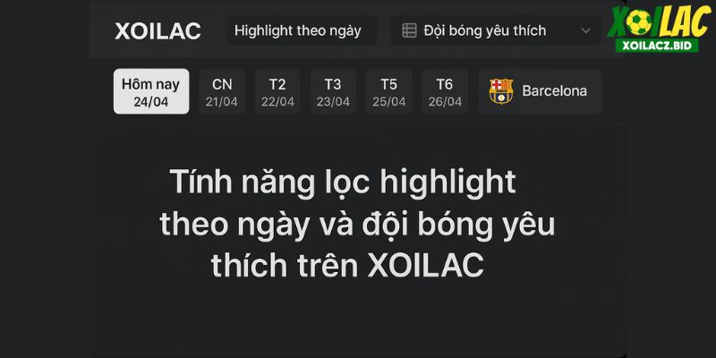 XOILAC cho phép lọc highlight theo đội – cực tiện cho fan CLB cụ thể. XOILAC cho phép lọc highlight theo đội – cực tiện cho fan CLB cụ thể.